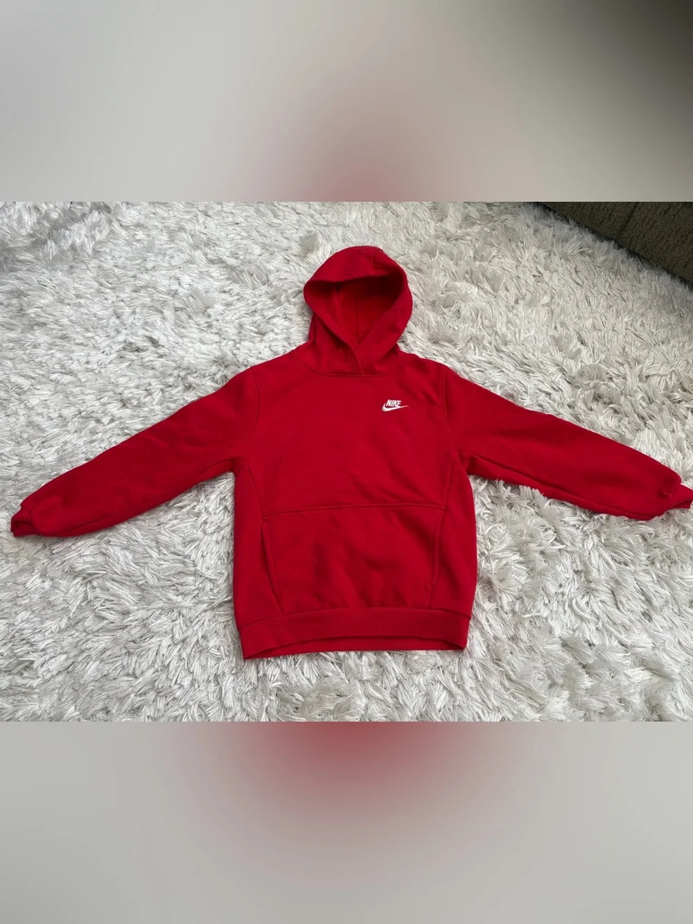 Nike All Kids Fit Sportswear Club Fleece Hoodie- red, SZ L, NWOT
